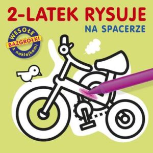 Na spacerze 2-latek rysuje