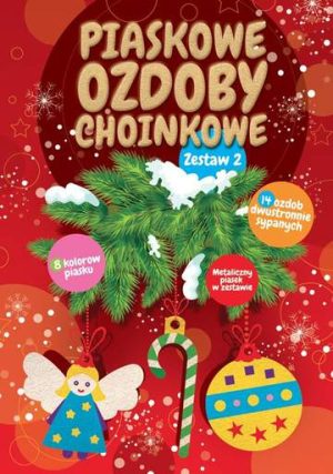 Piaskowe ozdoby choinkowe zestaw 2