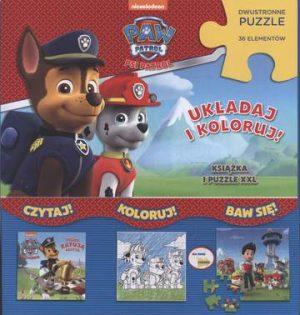 Pieski ratują alaskę Psi Patrol układaj i koloruj + puzzle