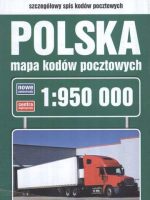 Polska mapa kodów pocztowych 1:950 000 wyd. 2016