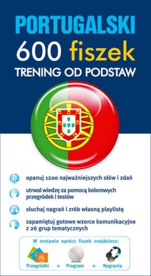 Portugalski 600 fiszek trening od podstaw + CD