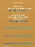 Słownik terminologii prawniczej. Francusko-polski