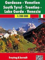 Sudtirol trentino gardasee venetien south tyrol lake garda venezia mapa 1:200 000