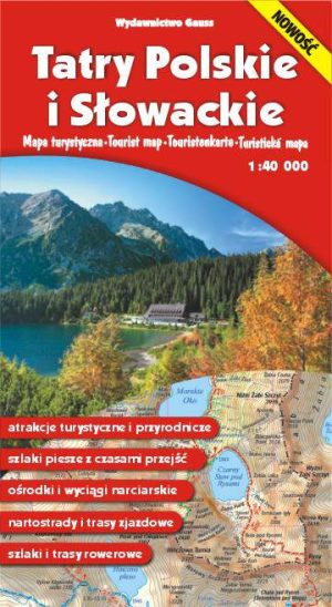 Tatry Polskie i Słowackie. Mapa turystyczna 1:40 000. Wodoodporna wyd. 2