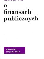 Ustawa o finansach publicznych 01. 2018