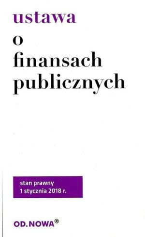 Ustawa o finansach publicznych 01. 2018