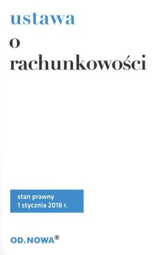 Ustawa o rachunkowości 01. 2018