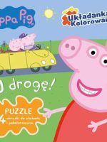 W drogę Peppa Pig układanka kolorowanka