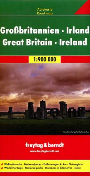 Wielka brytania irlandia mapa 1:900 000