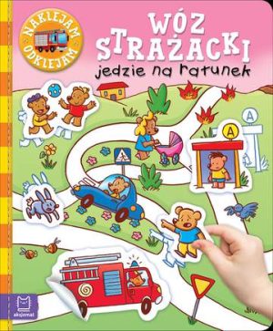 Wóz strażacki jedzie na ratunek naklejam odklejam