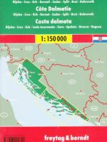 Wybrzeże dalmatyńskie rijeka cres krk kornaten zadar split brac dubrovnik mapa 1:150 000