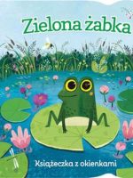 Zielona żabka książeczka z okienkami