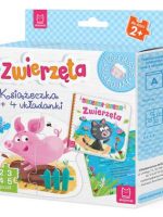 Zwierzęta książeczka i cztery układanki puzzle dla malucha