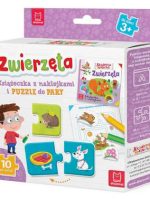 Zwierzęta książeczka z naklejkami i puzzle do pary