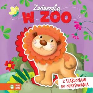 Zwierzęta w zoo książka z szablonami do odrysowania