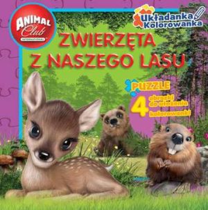 Zwierzęta z naszego lasu animal club układanka kolorowanka