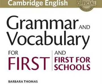 Grammar and Vocabulary for First and First for Schools with answers