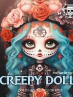 Kolorowanka usztywniana Creepy Dolls Upiorne laleczki niebieska