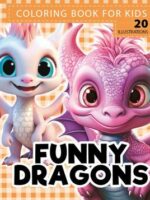 Kolorowanka usztywniana Funny dragons Śmieszne smoki pomarańcz