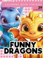 Kolorowanka usztywniana Funny dragons Śmieszne smoki róż