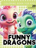 Kolorowanka usztywniana Funny dragons Śmieszne smoki zielony