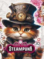 Kolorowanka usztywniana Steampunk Kot