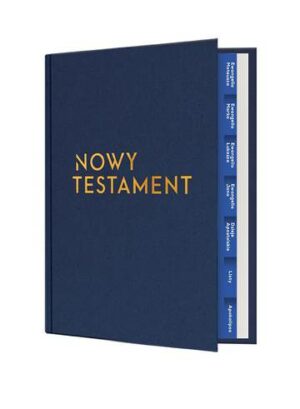Nowy Testament z paginatorami. Złote tłoczenie