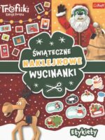 Etykiety. Trefliki ratują święta. Świąteczne naklejkowe wycinanki